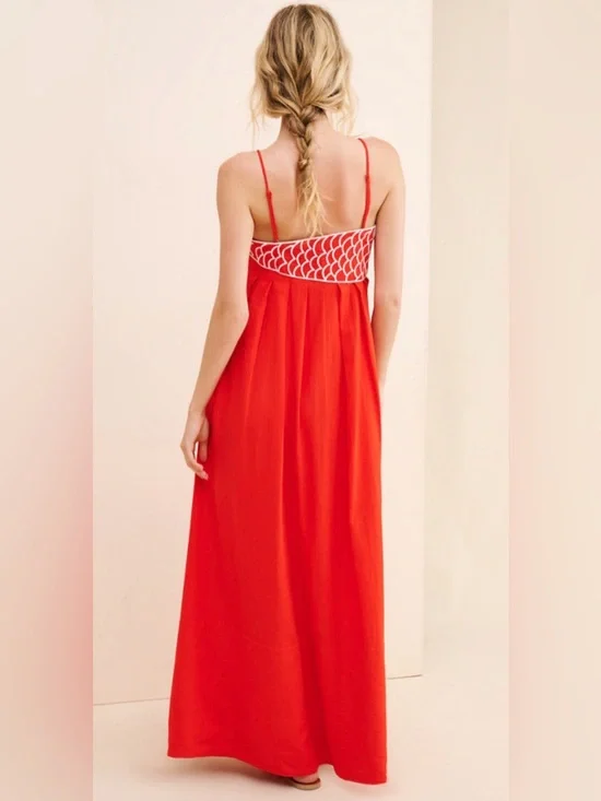 Farm Rio Red Fish Top Maxi Dress - Picture 2 of 5